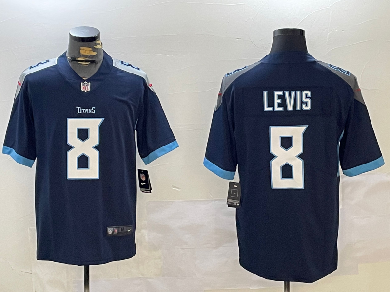 Men Tennessee Titans #8 Levis dark Blue 2024 Nike Vapor Limited NFL Jersey